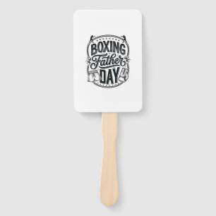 Boxing Father Day Vintage Engraving Shirt Design_1 Hand Fan