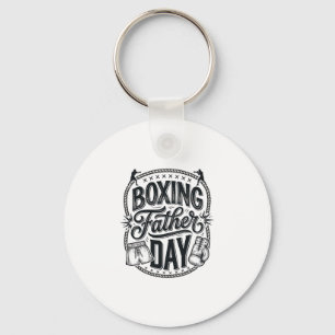 Boxing Father Day Vintage Engraving Shirt Design_1 Keychain