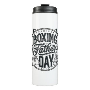 Boxing Father Day Vintage Engraving Shirt Design_1 Thermal Tumbler