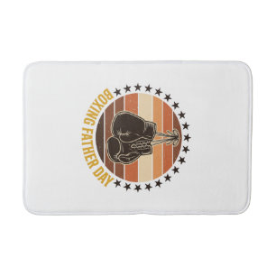 Boxing Father Day Vintage Gloves Shirt Design_1 Bath Mat