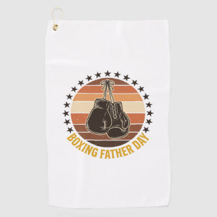 Boxing Father Day Vintage Gloves Shirt Design_1 Golf Towel