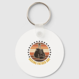 Boxing Father Day Vintage Gloves Shirt Design_1 Keychain