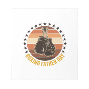 Boxing Father Day Vintage Gloves Shirt Design_1 Notepad