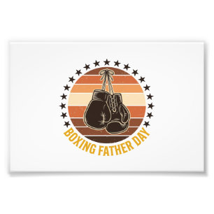 Boxing Father Day Vintage Gloves Shirt Design_1 Photo Print