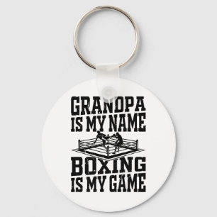Boxing Fighter Boxing Grandpa Is My Name Boxing Is Keychain