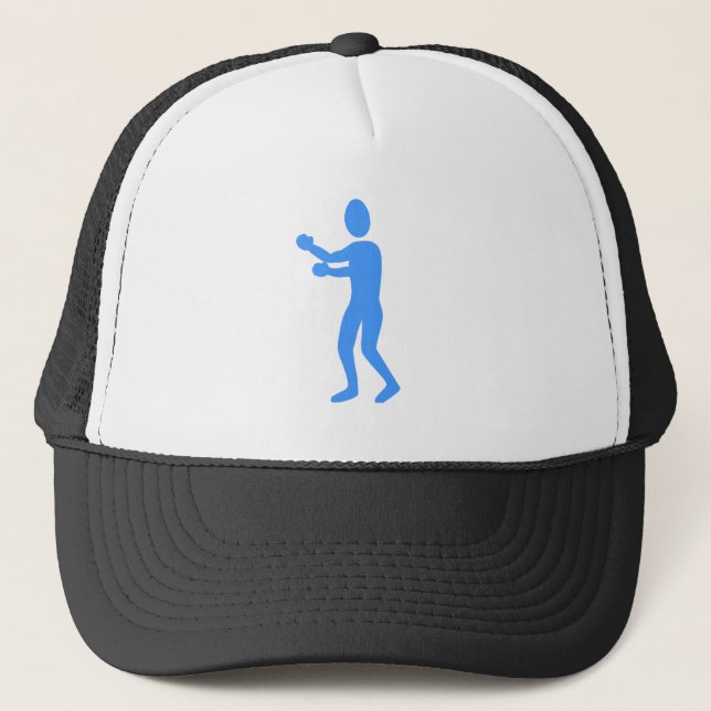 Boxing Figure - Baby Blue Trucker Hat (Front)