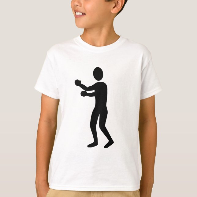 Boxing Figure - Black T-Shirt (Front)