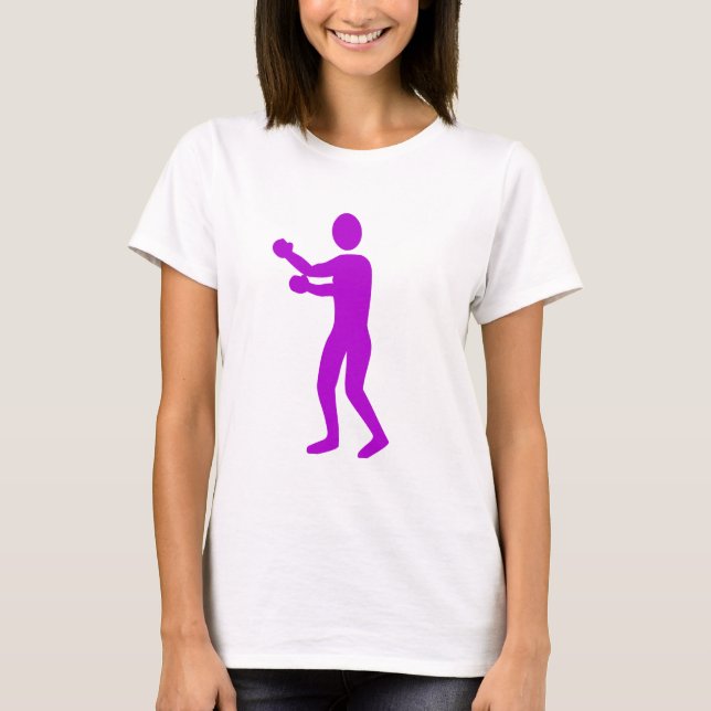 Boxing Figure - Purple T-Shirt (Front)