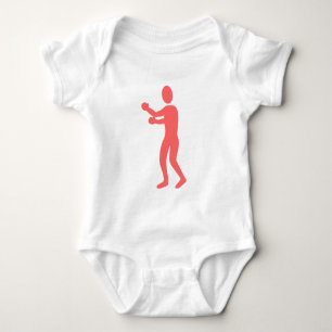 Boxing Figure - Tropical Pink Baby Bodysuit