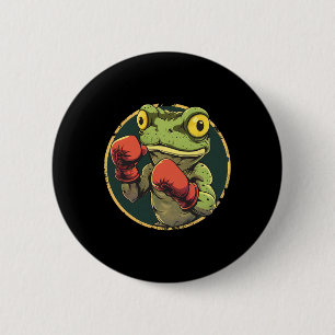 Boxing Frog With Boxing Gloves Kickboxing Funny Bo 2 Inch Round Button
