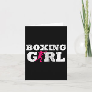Boxing Girl Player Silhouette Sport Gift Card