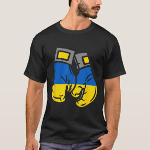 Boxing Glove With The Flag Of Ukraine  T-Shirt