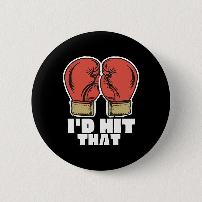 Boxing gloves 2 inch round button (Front)