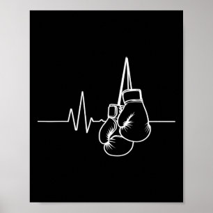 Boxing Gloves And Heartbeat  Poster