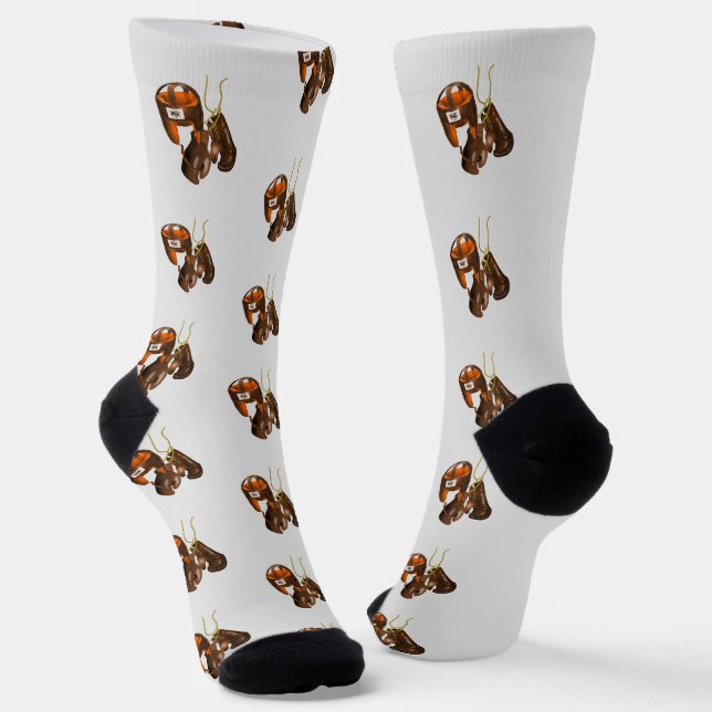 Boxing Gloves and Helmet Socks (Angled)