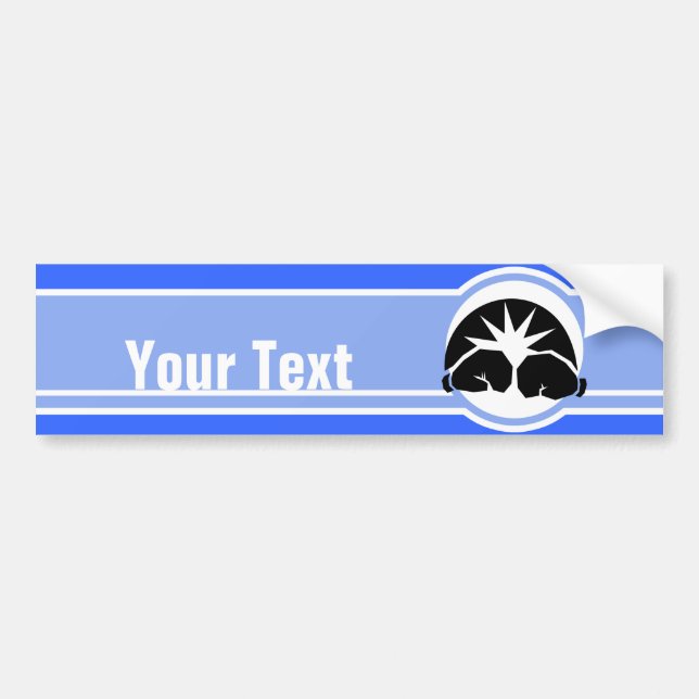 Boxing Gloves; blue Bumper Sticker (Front)