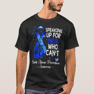 Boxing Gloves Blue Ribbon Child Abuse Prevention A T-Shirt