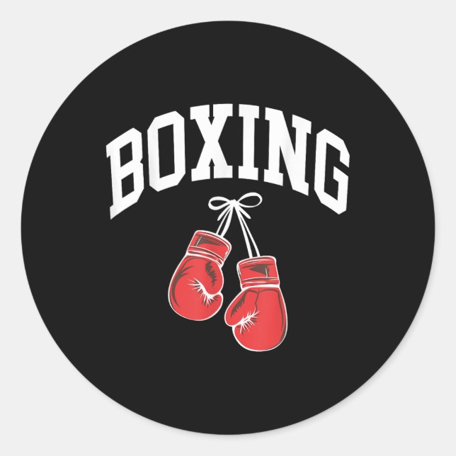 Boxing Gloves Boxer Graphic  Classic Round Sticker (Front)