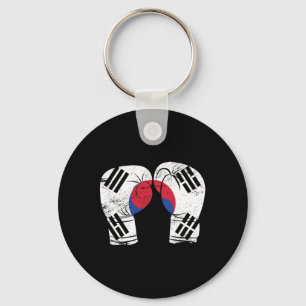 Boxing Gloves Boxer Korean Flag South Korea Keychain