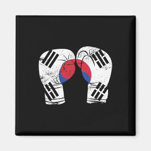Boxing Gloves Boxer Korean Flag South Korea Magnet