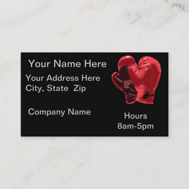 Boxing Gloves Business Card (Front)