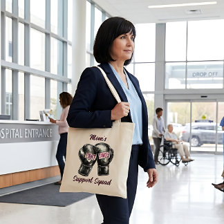 Boxing Gloves Cancer Support Tote Bag