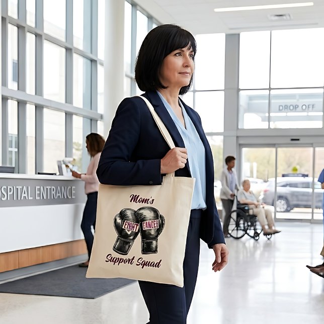 Boxing Gloves Cancer Support Tote Bag (Creator Uploaded)