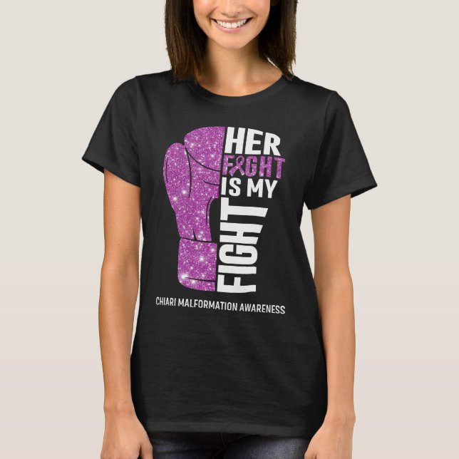 Boxing Gloves Chiari Malformation Warrior T-Shirt (Front)