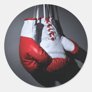 Boxing gloves  classic round sticker
