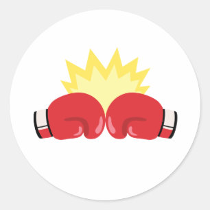 Boxing Gloves Classic Round Sticker