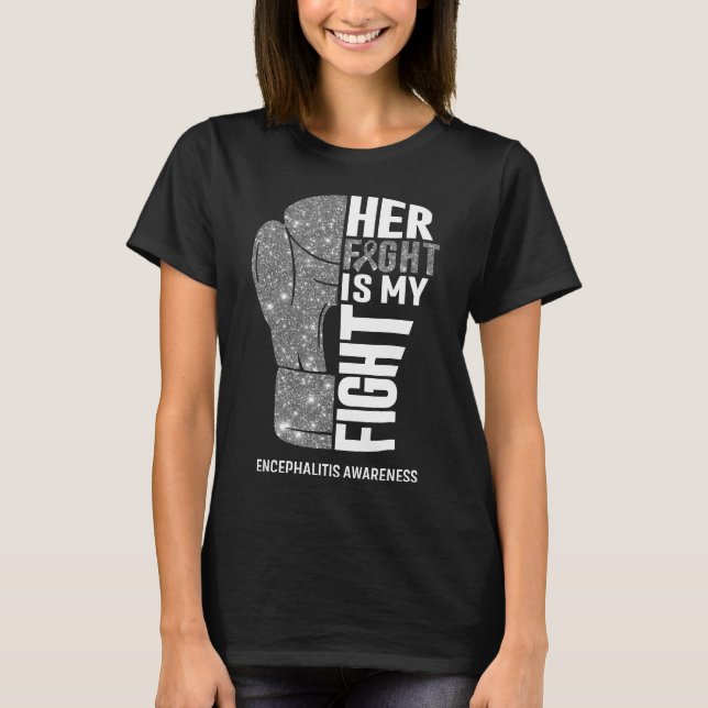 Boxing Gloves Encephalitis Warrior T-Shirt (Front)