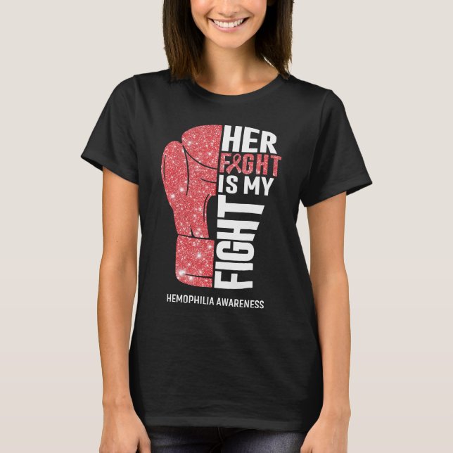 Boxing Gloves Hemophilia Warrior T-Shirt (Front)