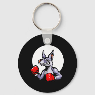 Boxing Gloves Kangaroo Kickboxing Fight Sport Mma Keychain