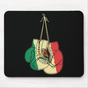 Boxing Gloves Mexican Flag Mexico Boxer Coach Gift Mouse Pad