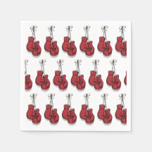 Boxing Gloves Paper Napkins, Fight Night Birthday