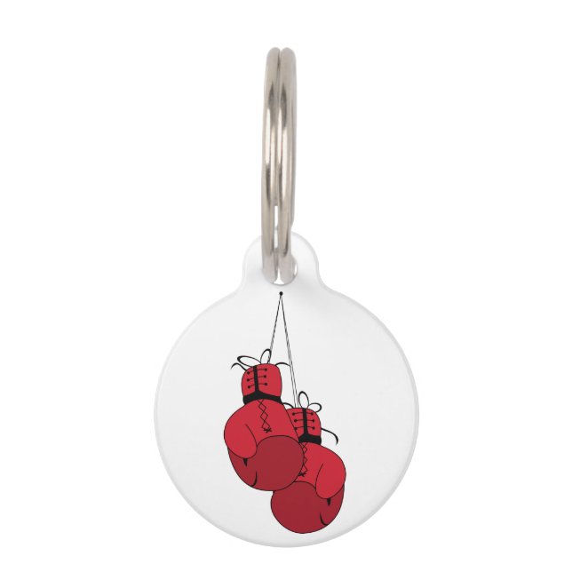 Boxing Gloves Pet Tag (Front)