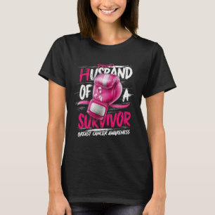 Boxing Gloves Proud Husband Of A Survivor Breast C T-Shirt