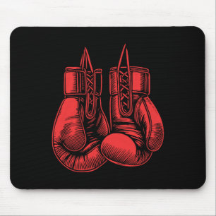 Boxing Gloves Sport Boxer Kickboxer Workout Fighti Mouse Pad