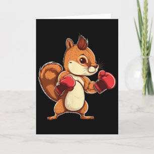Boxing Gloves Squirrel Boxer Kickboxer Kickboxing  Card