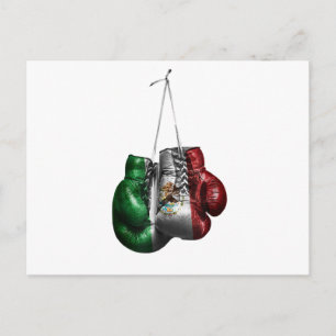 Boxing Gloves T-Shirt - Mexico Vintage flag  Postcard