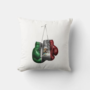 Boxing Gloves T-Shirt - Mexico Vintage flag Throw Pillow