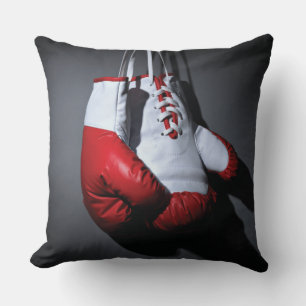 Boxing gloves throw pillow