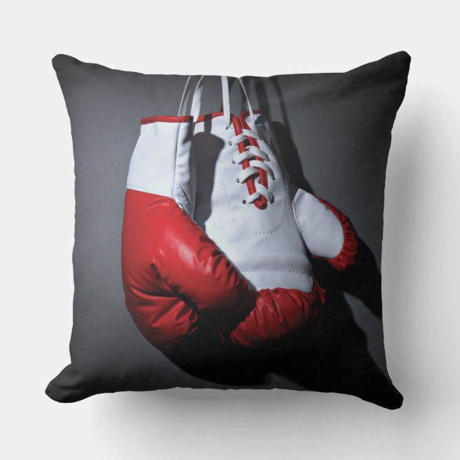 Boxing gloves throw pillow (Front)