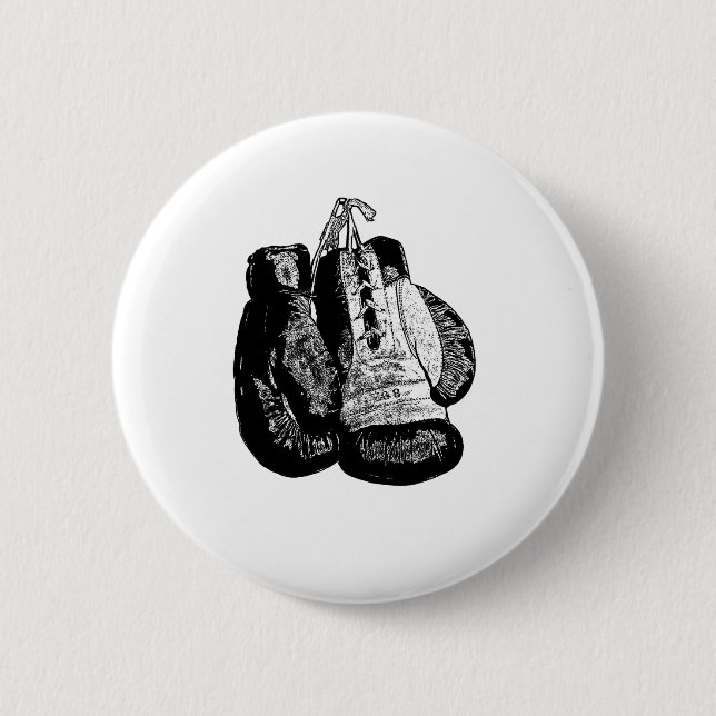 Boxing Gloves Vintage 2 Inch Round Button (Front)