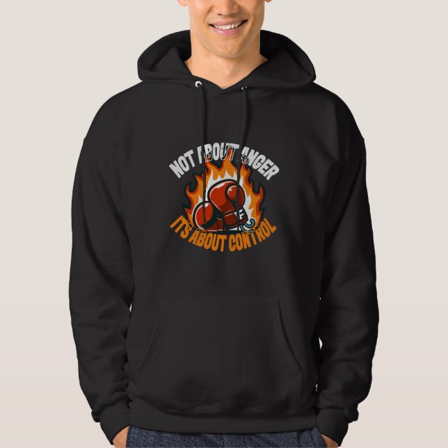 Boxing Gloves with Fire Hoodie (Front)