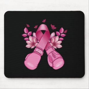 Boxing Gloves With Pink Ribbon Breast Cancer Suppo Mouse Pad