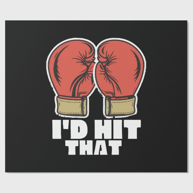 Boxing gloves wrapping paper (Flat)