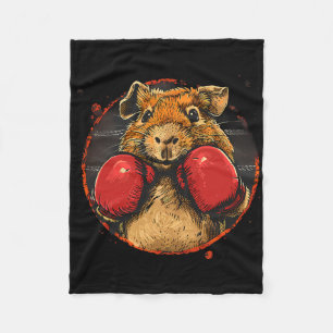Boxing Guinea Pig Lover Boxing Gloves Kickboxing F Fleece Blanket