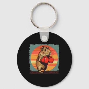Boxing Guinea Pig Lover Boxing Gloves Kickboxing F Keychain