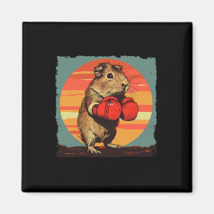 Boxing Guinea Pig Lover Boxing Gloves Kickboxing F Magnet